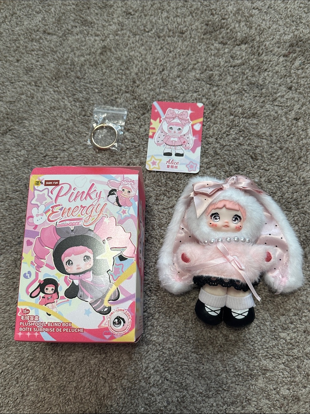 Nommi Pinky Energy Plush Pendant - Alice